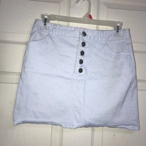 Baby blue mini skirt!